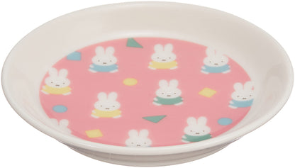 Kaneshotouki Dick Bruna Miffy Plate Mini 11cm Pink 403119- Japan Figure Store - #1 Bring To You The Best Japanese Goods