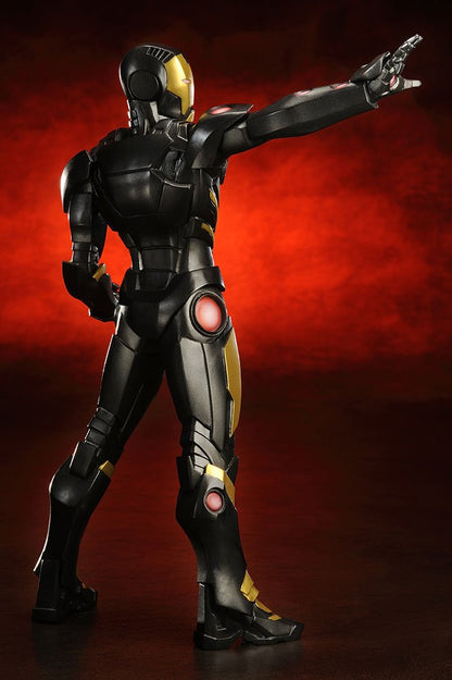 KOTOBUKIYA Mk158 Artfx Iron Man Black X Gold Pvc Figure 1/10 Scale- Japan Figure Store - #1 Bring To You The Best Japanese Goods