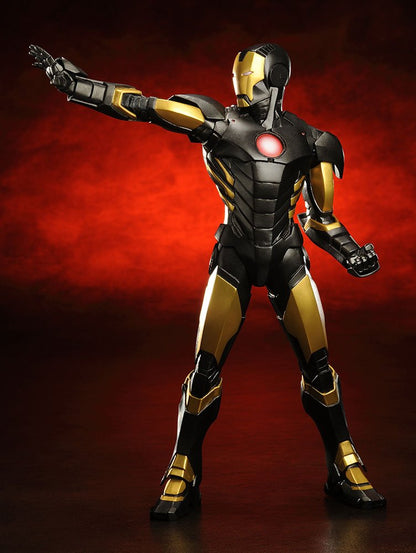 KOTOBUKIYA Mk158 Artfx Iron Man Black X Gold Pvc Figure 1/10 Scale- Japan Figure Store - #1 Bring To You The Best Japanese Goods