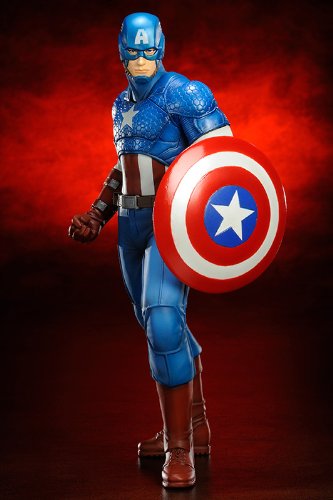 KOTOBUKIYA Mk155 Artfx Avengers Captain America Pvc Figure 1/10 Scale- Japan Figure Store - #1 Bring To You The Best Japanese Goods