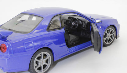 Kyosho Welly 1/24 Nissan Skyline GT-R R34 We24108Mb- Japan Figure Store - #1 Bring To You The Best Japanese Goods