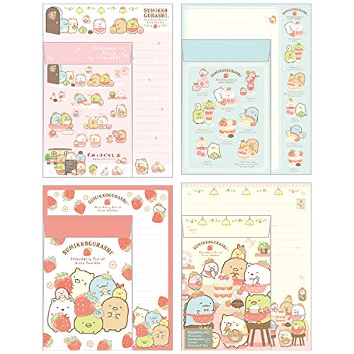 Lh69101 Sumikko Gurashi Cafe Sumikko Strawberry Fair Letter Set- Japan Figure Store - #1 Bring To You The Best Japanese Goods