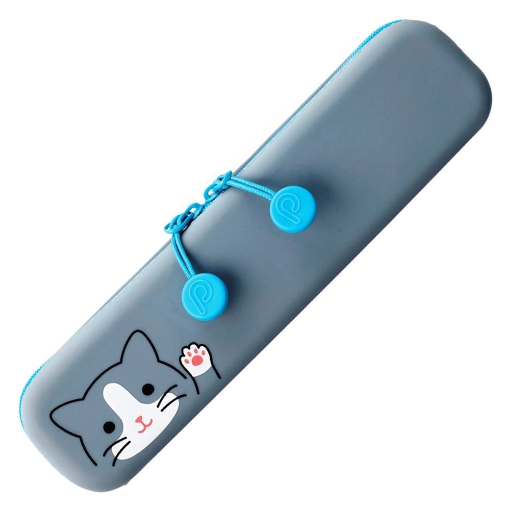 Lihit Lab Slim Zipper Pouch Punilab Hachiwareneko A-7717-4 Japan - Bulk Set Of 3- Japan Figure Store - #1 Bring To You The Best Japanese Goods