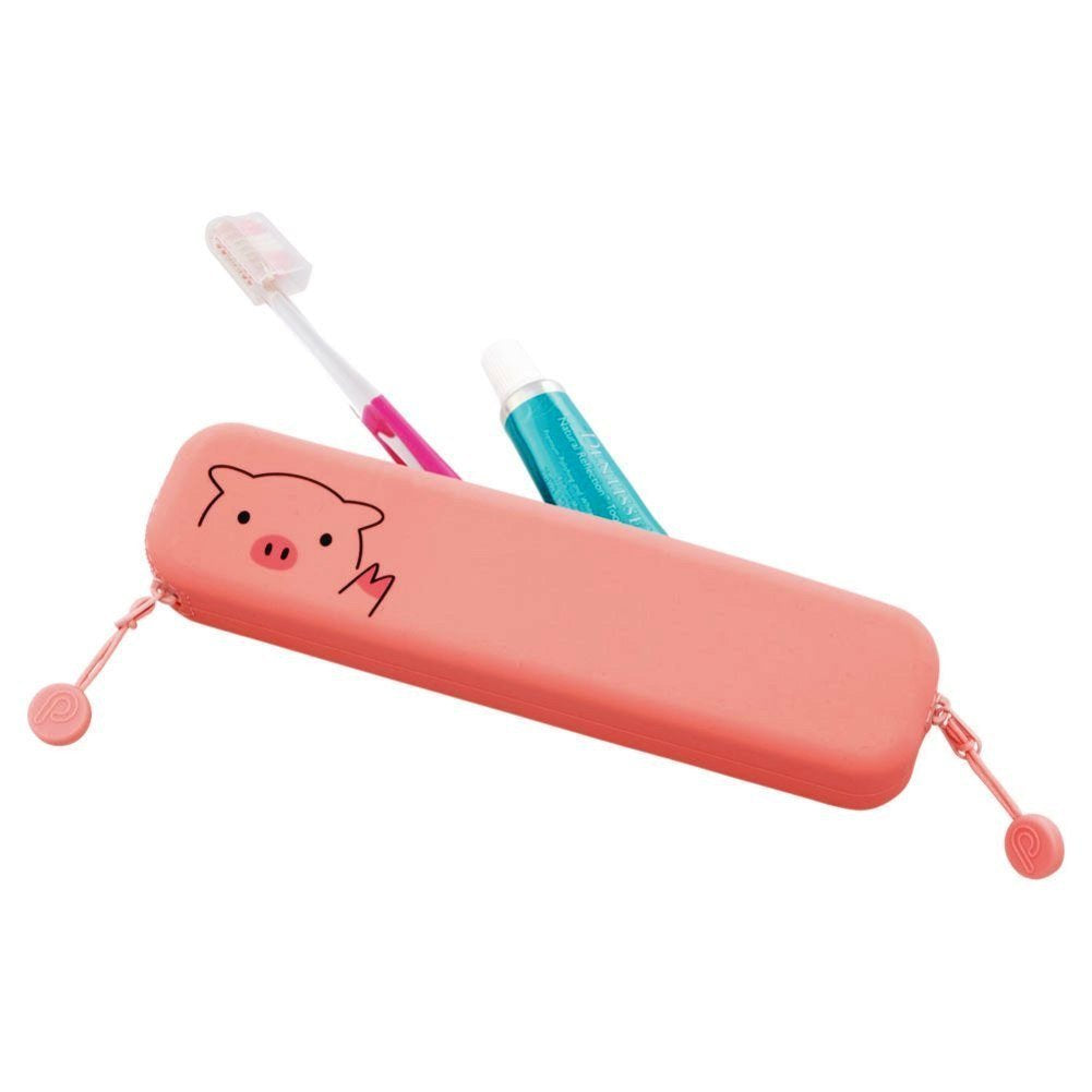 Lihit Lab Slim Zipper Pouch Punilab Pig A-7717-5 Japan [3 Pack]- Japan Figure Store - #1 Bring To You The Best Japanese Goods