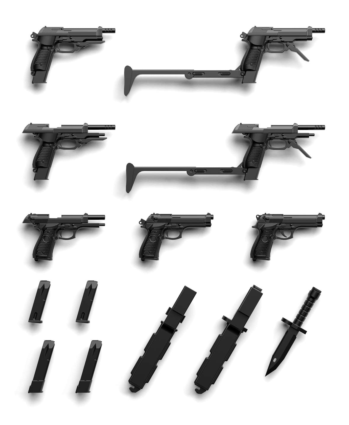 TOMYTEC La049 Military Series Little Armory M9 & M93R Type 1/12 Scale Kit- Japan Figure Store - #1 Bring To You The Best Japanese Goods
