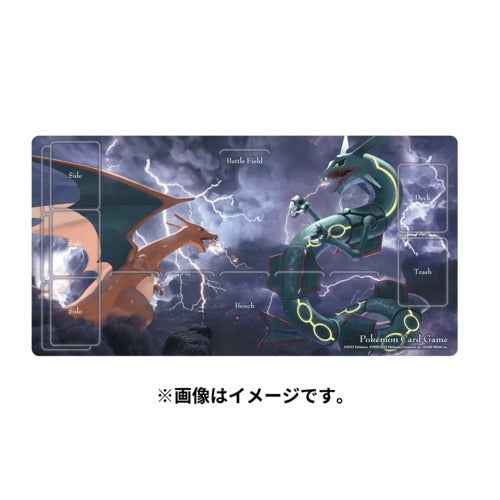 [Lottery Sales] Pokemon Card Game Rubber Play Mat Charizard Vs Rayquaza [Scheduled To Be Delivered Sequentially After Friday, November 4, 2022]- Japan Figure Store - #1 Bring To You The Best Japanese Goods