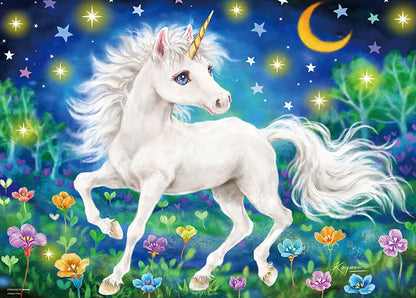 BEVERLY 66-176 Jigsaw Puzzle Unicorn Playing Under The Moonlight Sky 600 Pieces- Japan Figure Store - #1 Bring To You The Best Japanese Goods