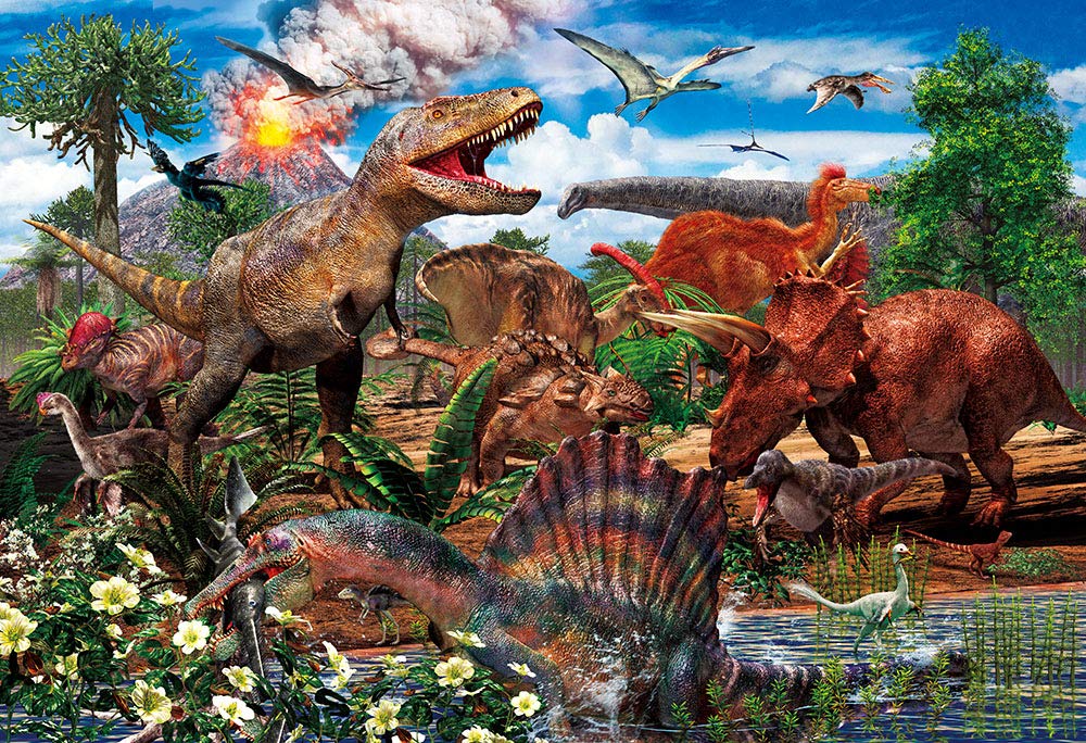 Beverly Jigsaw Puzzle 80-016 Dinosaurs Of The Cretaceous (80 L-Pieces) Dinosaur Puzzle- Japan Figure Store - #1 Bring To You The Best Japanese Goods