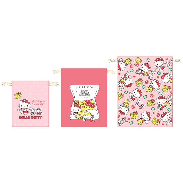 Marimocraft Sanrio Hello Kitty Drawstring Food Bag (L18Xh23Cm) Japan Srtz-066- Japan Figure Store - #1 Bring To You The Best Japanese Goods