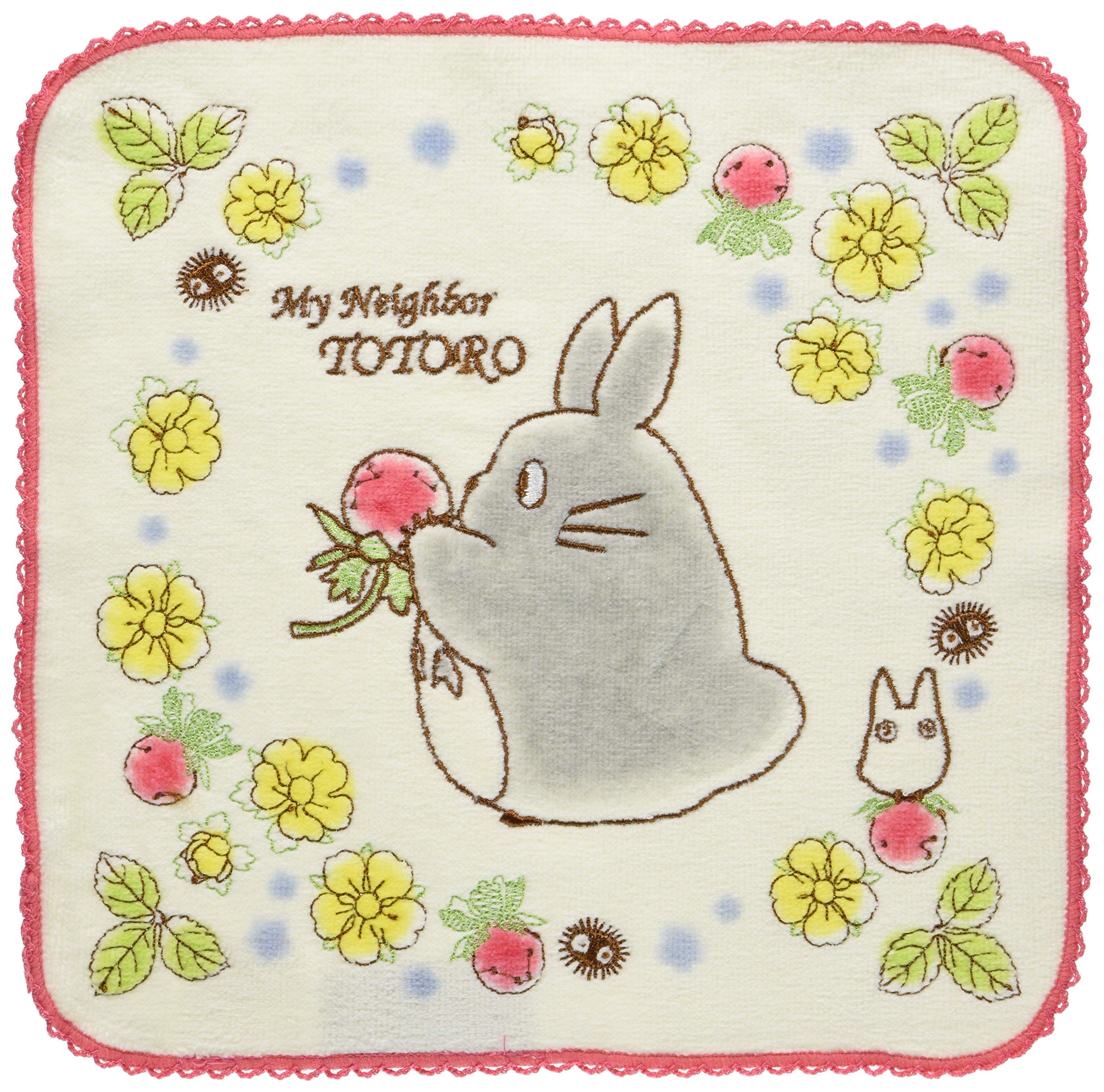 MARUSHIN Mini Towel My Neighbor Totoro Red Wild Strawberry- Japan Figure Store - #1 Bring To You The Best Japanese Goods