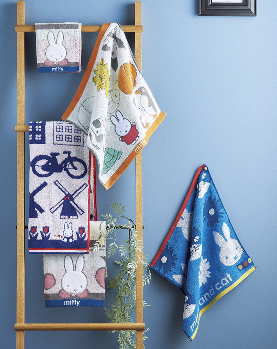 MARUSHIN Dick Bruna Miffy Mini Towel 'Dutch Motif'- Japan Figure Store - #1 Bring To You The Best Japanese Goods
