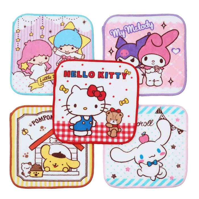 MARUSHIN Sanrio Mini Towel Set Of 5 Sanrio Characters- Japan Figure Store - #1 Bring To You The Best Japanese Goods
