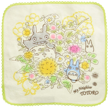 MARUSHIN My Neighbor Totoro Full Embroidery Mini Towel Spring Bouquet- Japan Figure Store - #1 Bring To You The Best Japanese Goods