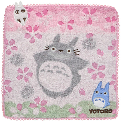 MARUSHIN Studio Ghibli My Neighbor Totoro 'Cherry Blossoms' Mini Towel- Japan Figure Store - #1 Bring To You The Best Japanese Goods