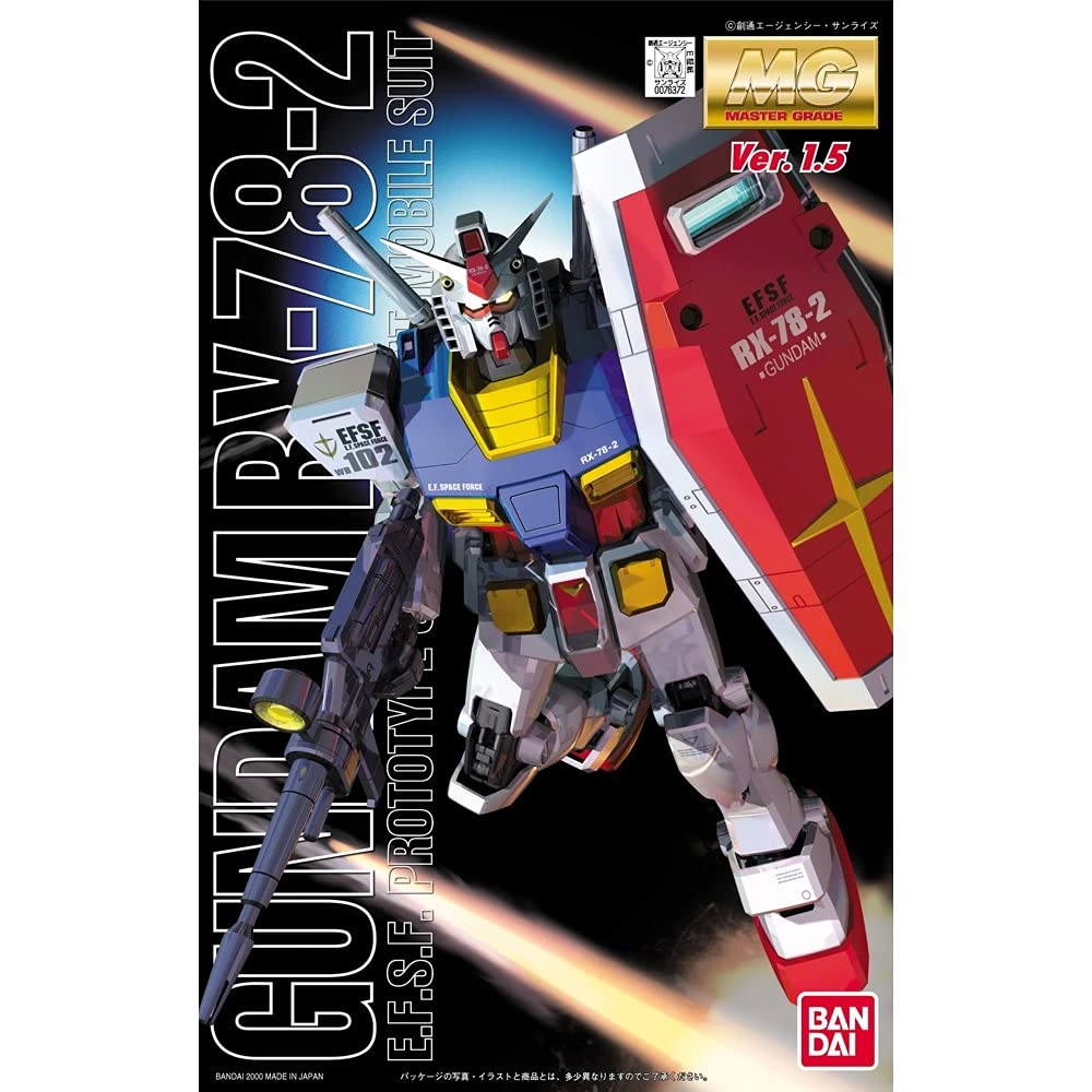BANDAI Mg 763729 Gundam Rx-78-2 Version 1.5 1/100 Scale Kit- Japan Figure Store - #1 Bring To You The Best Japanese Goods