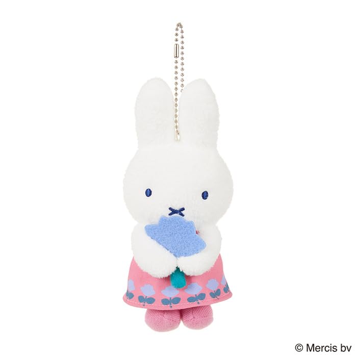 Sekiguchi Pink Miffy and Rose Mascot Keychain for Accessories- Japan Figure Store - #1 Bring To You The Best Japanese Goods