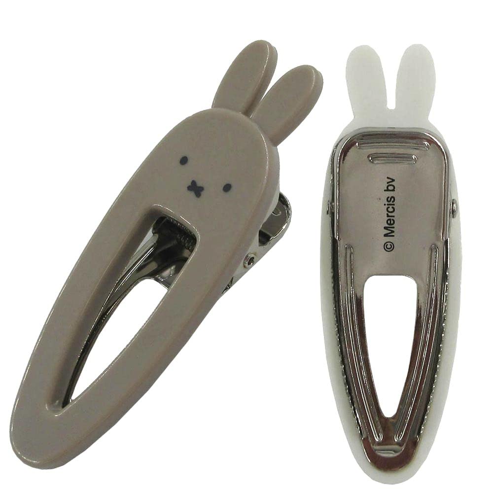 Miffy Die Cut Hair Clip Mf38785/Ivory Miffy Dull Color Hair Clip Accessory Character Shobido- Japan Figure Store - #1 Bring To You The Best Japanese Goods