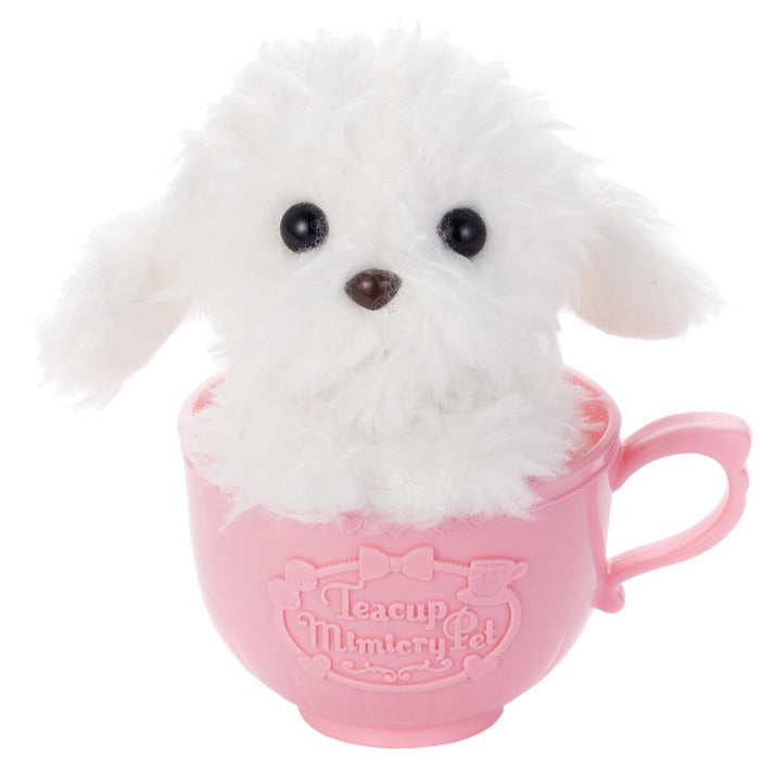 Takaratomy Arts Mimicrypet Teacup Toy Poodle in Vanilla Cream Color- Japan Figure Store - #1 Bring To You The Best Japanese Goods