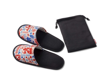 NINTENDO Super Mario Portable Slippers Original Travel Pattern- Japan Figure Store - #1 Bring To You The Best Japanese Goods
