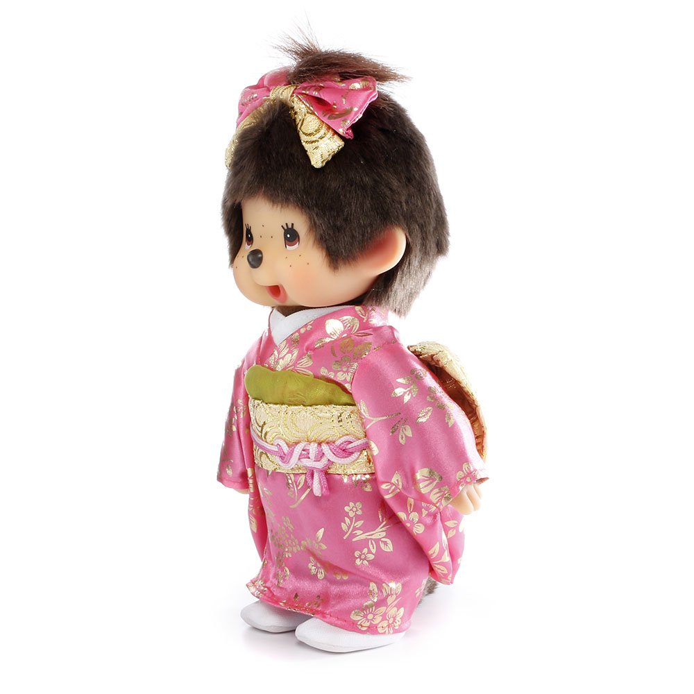 Sekiguchi Monchhichi Girl Plush Toy Furisode Style 20cm Height- Japan Figure Store - #1 Bring To You The Best Japanese Goods