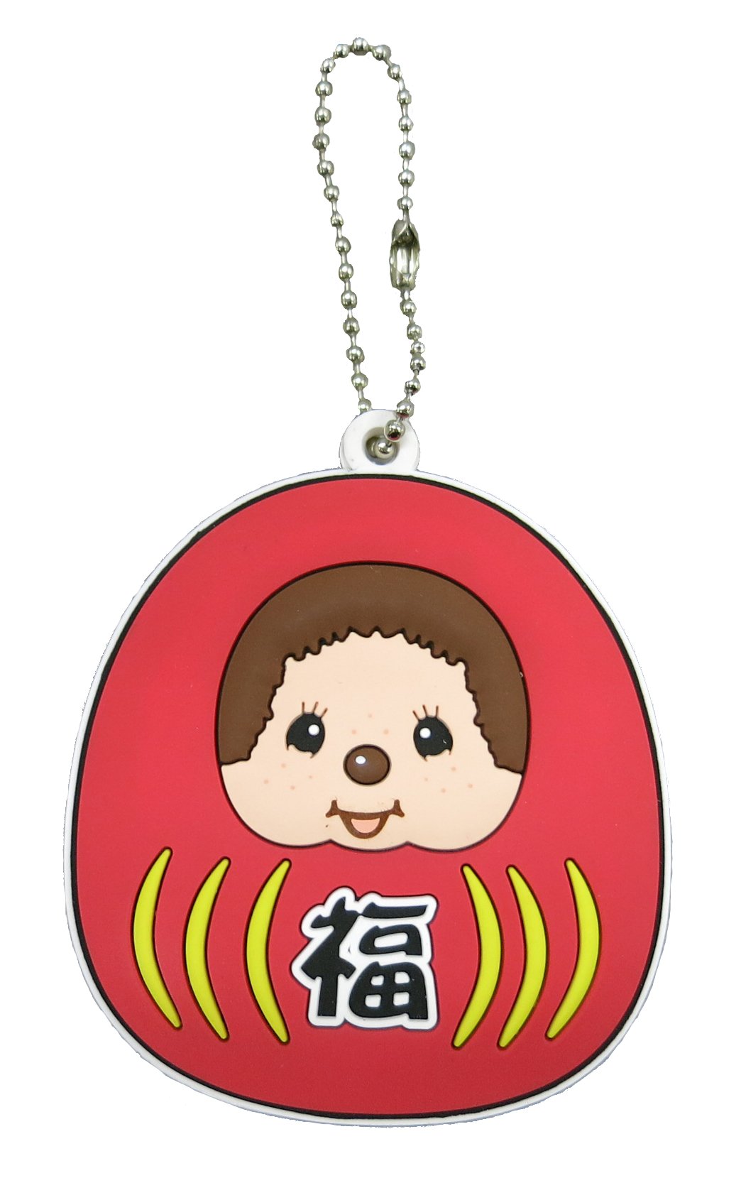Sekiguchi Monchhichi Daruma Rubber Mascot Approximate Height 6.3cm- Japan Figure Store - #1 Bring To You The Best Japanese Goods