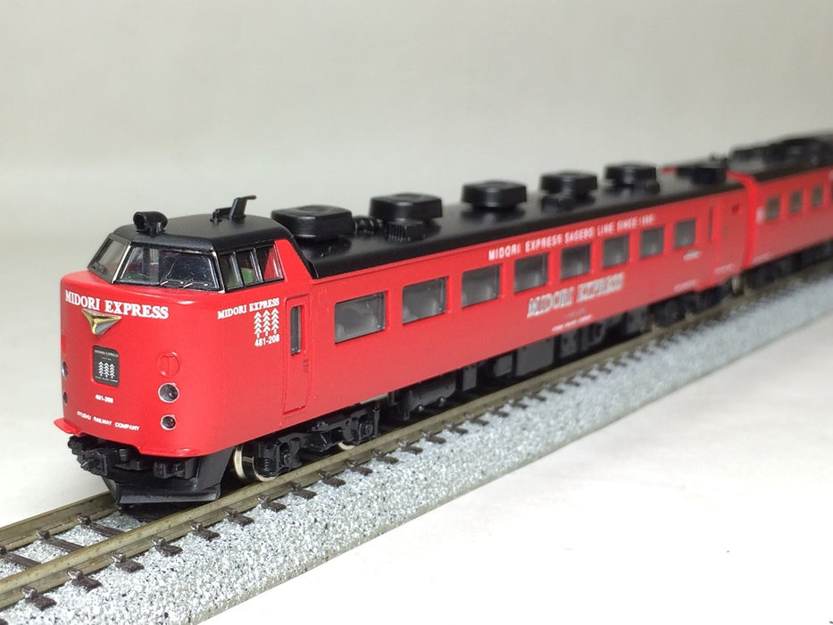 Tomytec N Gauge Vehicle 485 Series Red & Midori Limited Express Train Set 92061- Japan Figure Store - #1 Bring To You The Best Japanese Goods