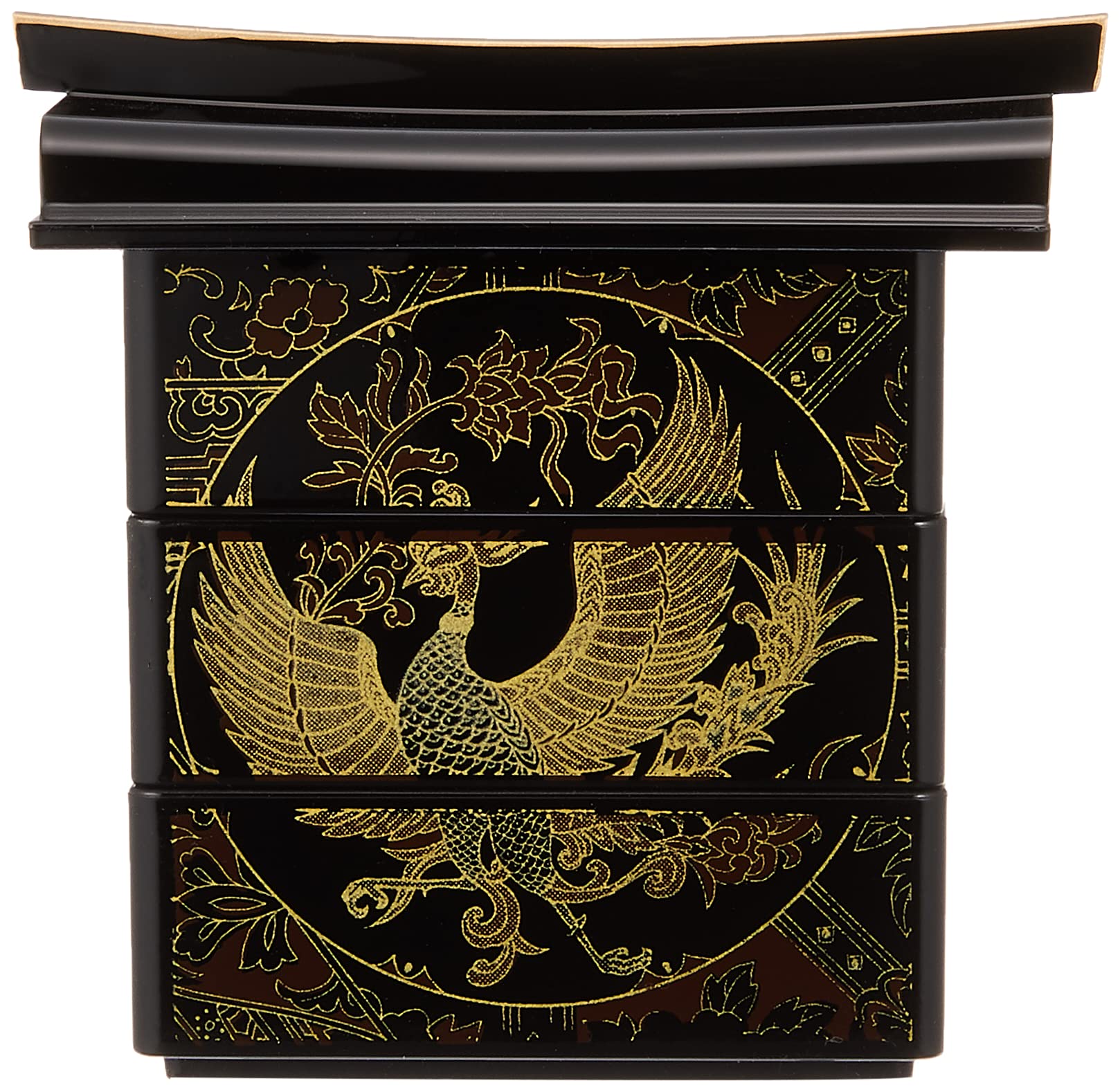 Nakatani Brothers Firm Yamanaka Japanese Lacquerware Goshoguruma Accessory Case Black Phoenix 33-3210- Japan Figure Store - #1 Bring To You The Best Japanese Goods