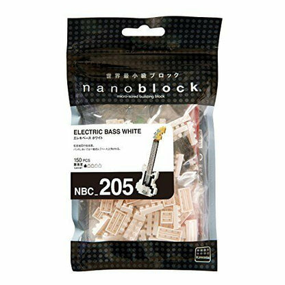 Nanoblock Electric Bass White Nbc_205- Japan Figure Store - #1 Bring To You The Best Japanese Goods