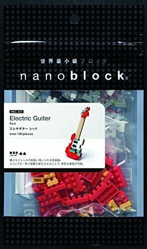 Nanoblock Electric Guitar Red Nbc-171- Japan Figure Store - #1 Bring To You The Best Japanese Goods