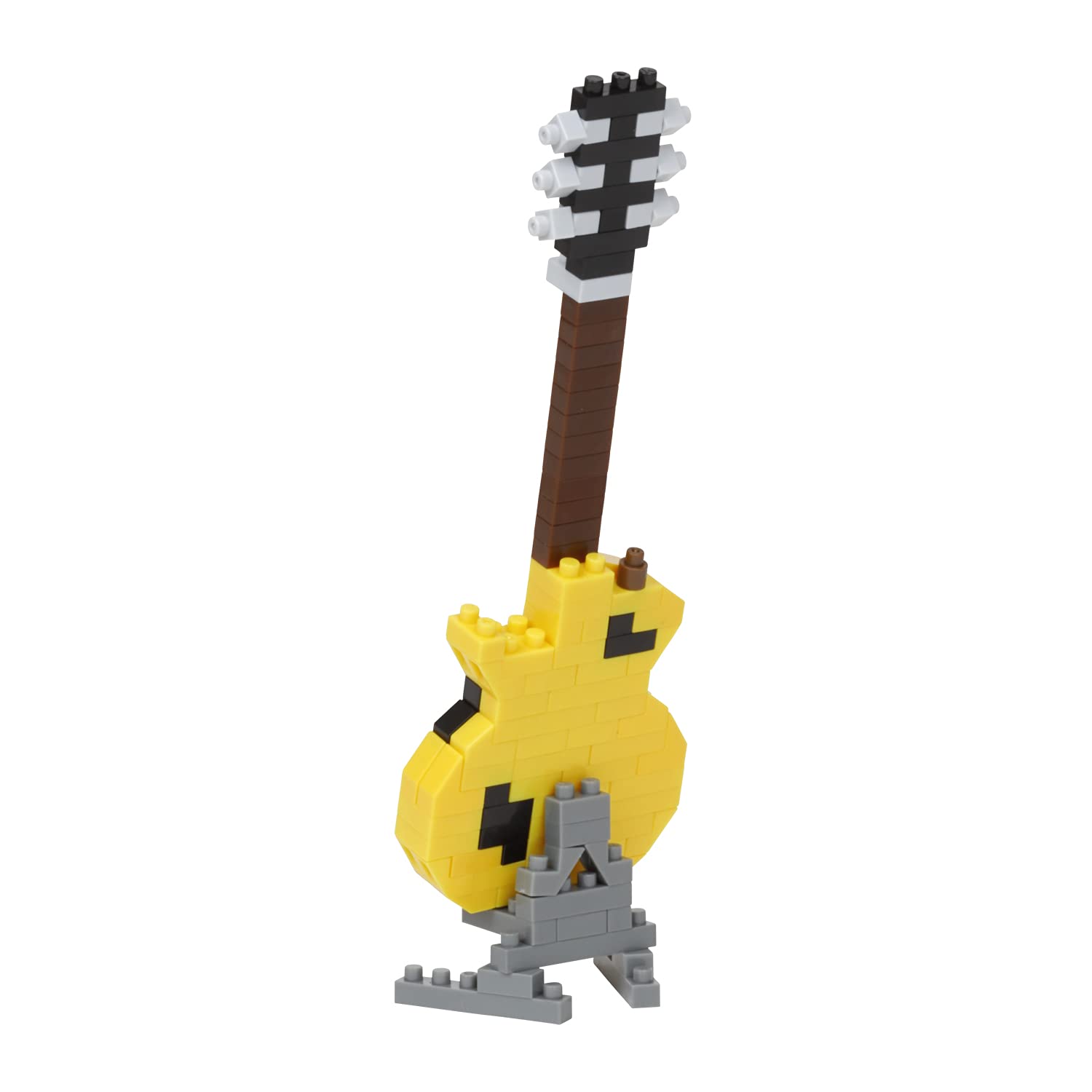 KAWADA Nbc-347 Nanoblock Electric Guitar Yellow- Japan Figure Store - #1 Bring To You The Best Japanese Goods