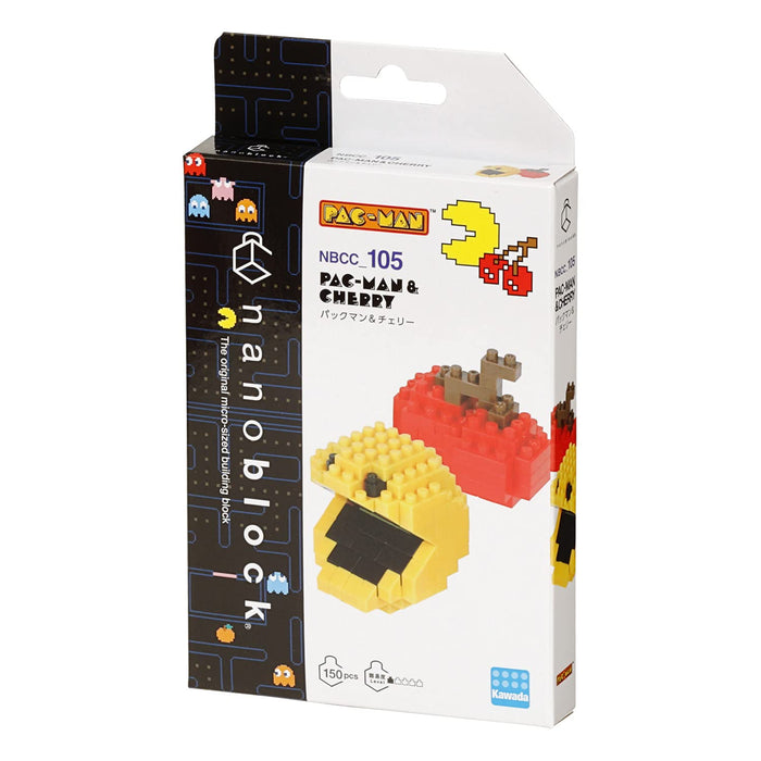 KAWADA Nbcc-105 Nanoblock Pac-Man Pac-Man & Cherry- Japan Figure Store - #1 Bring To You The Best Japanese Goods
