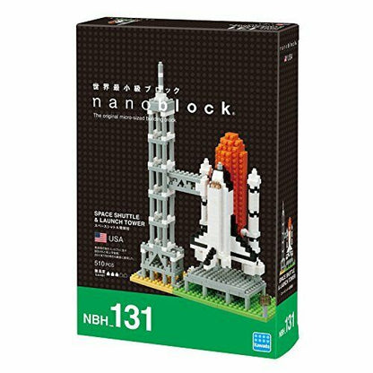 Nanoblock Space Shuttle & Launch Tower Nbh-131- Japan Figure Store - #1 Bring To You The Best Japanese Goods