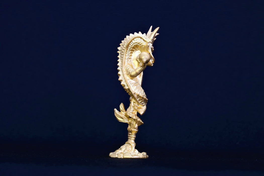 Kiyoshi Tsuda 24K Gold Plated Kurikara Ryuo by Japan Reimeisha Pure Silver- Japan Figure Store - #1 Bring To You The Best Japanese Goods