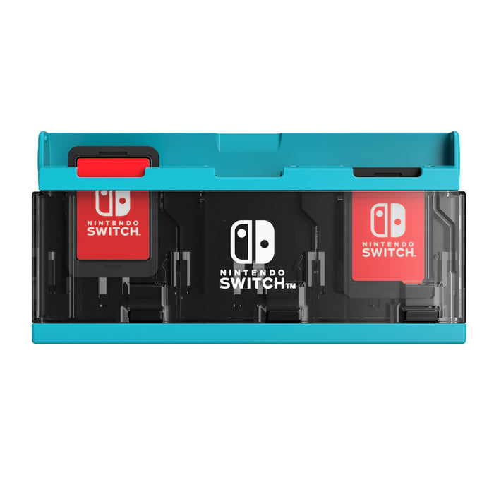 HORI Push Card Case For Nintendo Switch 6 Slots Neon Blue- Japan Figure Store - #1 Bring To You The Best Japanese Goods