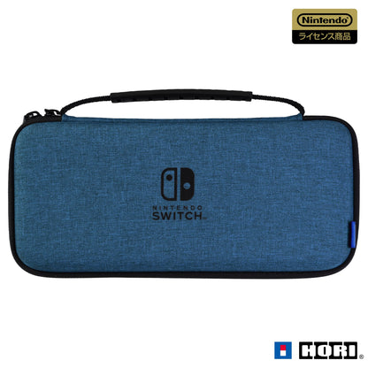 HORI Slim Hard Pouch Plus For Nintendo Switch / Nintendo Switch Oled Model Blue- Japan Figure Store - #1 Bring To You The Best Japanese Goods