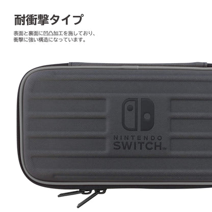 HORI Hard Pouch For Nintendo Switch Lite Black X Red- Japan Figure Store - #1 Bring To You The Best Japanese Goods