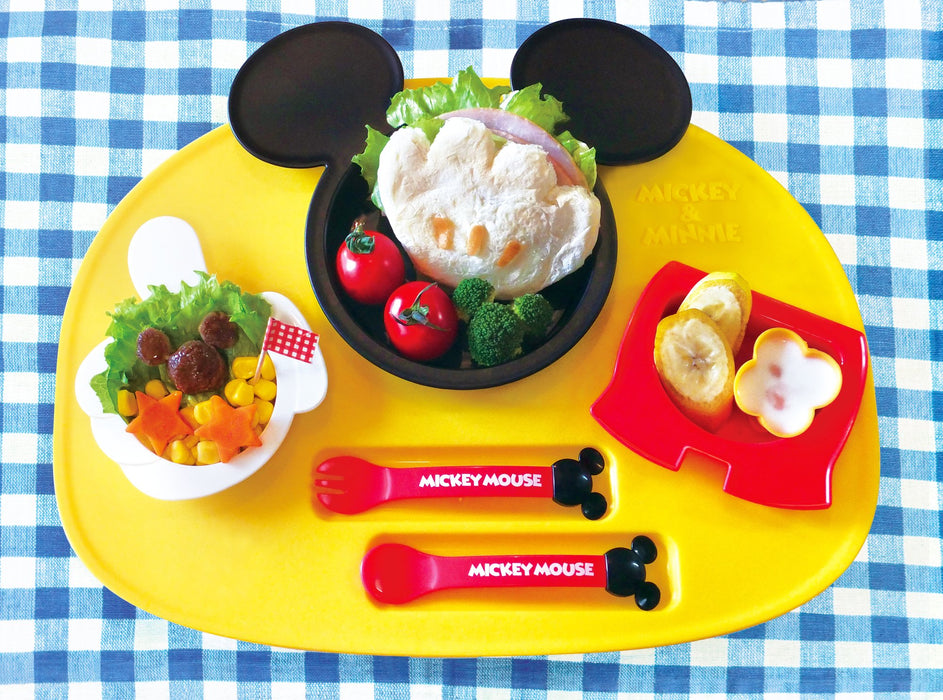Kam Kasei Japan Nishiki Baby Tableware Set W/ Mickey Mouse Icon- Japan Figure Store - #1 Bring To You The Best Japanese Goods