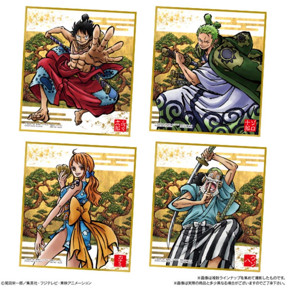 BANDAI CANDY - One Piece Shikishi Art -Wano Country- 10Pack Box - Candy Toy- Japan Figure Store - #1 Bring To You The Best Japanese Goods