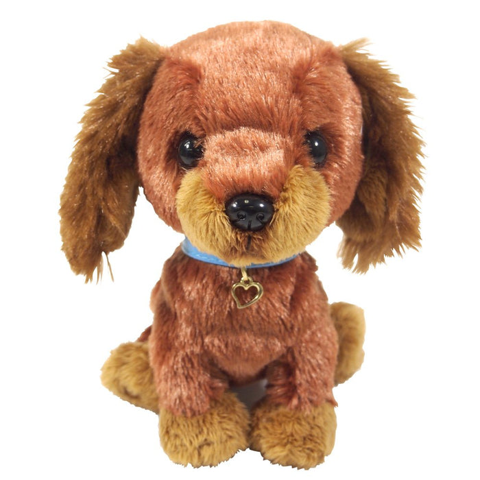 SUNLEMON Plush Doll Pups! Miniature Dachshund Brown Size S Tjn- Japan Figure Store - #1 Bring To You The Best Japanese Goods