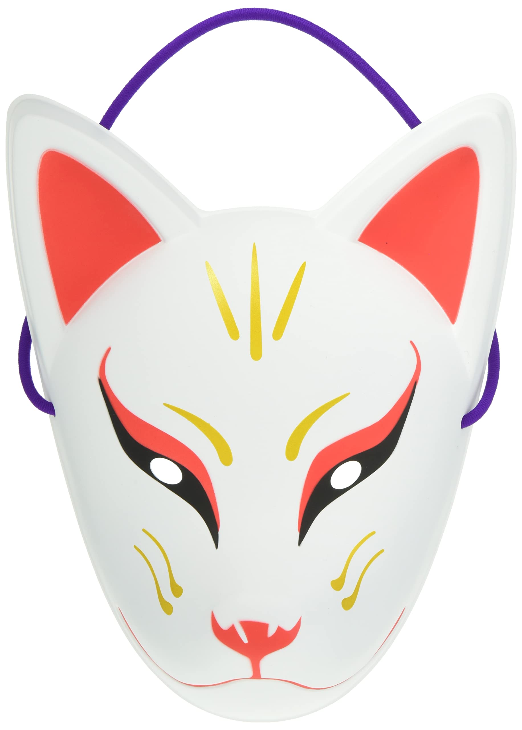Party City Folk Art Mask Ten Fox White Red Cosplay Fox Masks Animal Costume- Japan Figure Store - #1 Bring To You The Best Japanese Goods
