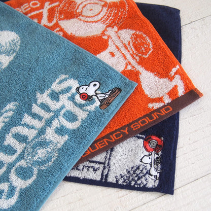 Peanuts Snoopy Towel Handkerchief Records (Orange)- Japan Figure Store - #1 Bring To You The Best Japanese Goods