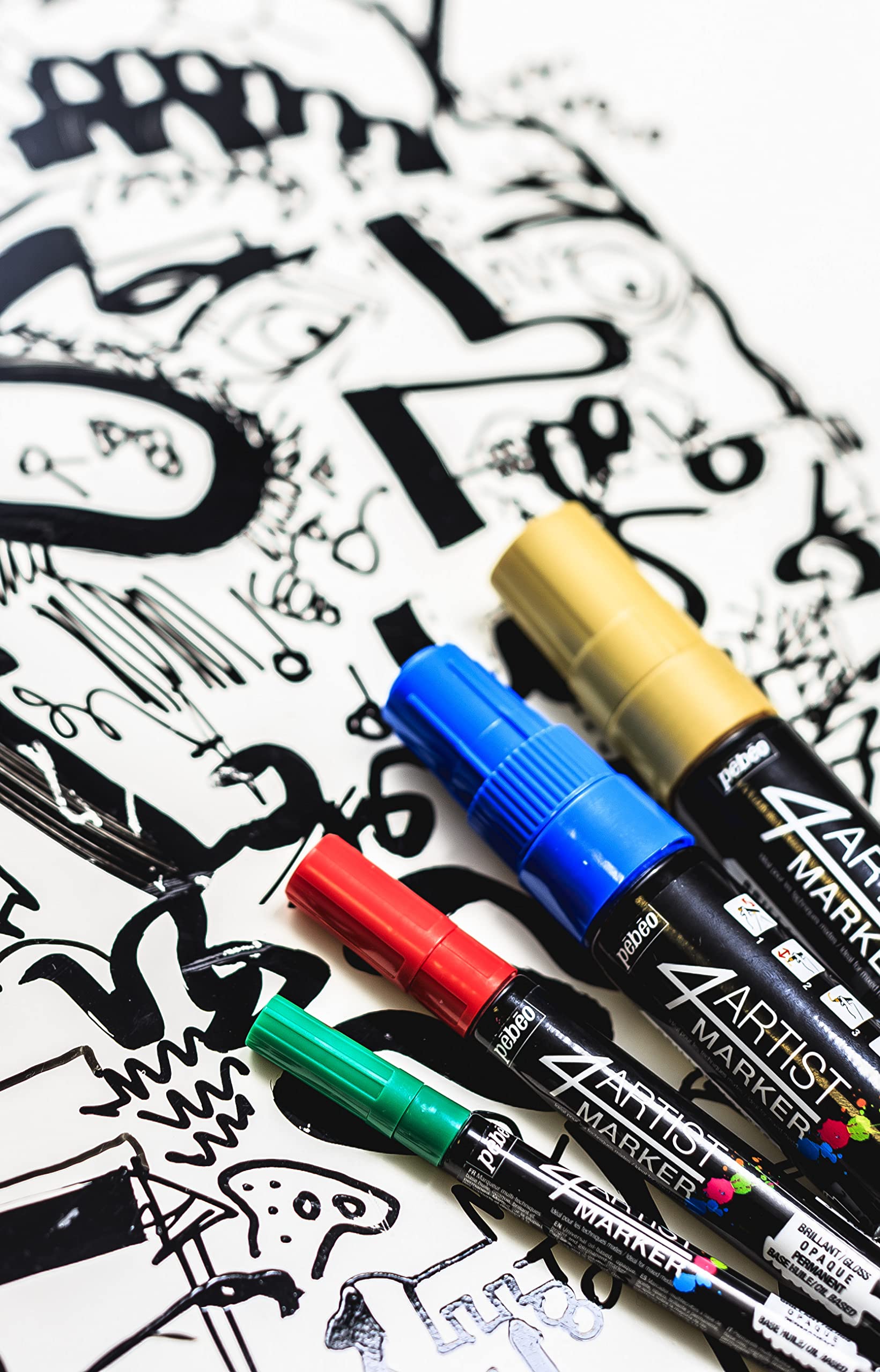 GAIANOTES Gpm00552 Opaque 4 Artist Marker 2Mm Gold Hobby Tools- Japan Figure Store - #1 Bring To You The Best Japanese Goods