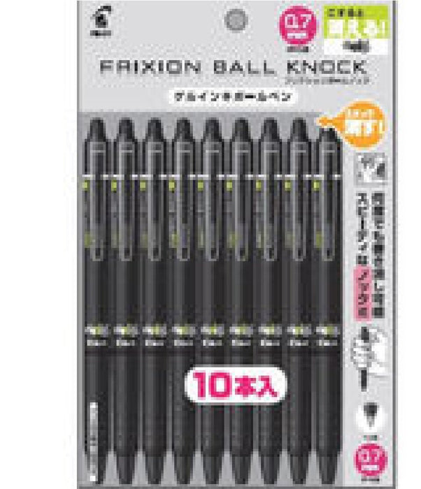Friction Ball Knock Gel Ink Ballpoint Pen Set Of 10 (0.7Mm Black) - Japan P-Lfbk-230F10B- Japan Figure Store - #1 Bring To You The Best Japanese Goods