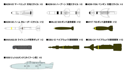 PIT-ROAD Skywave Snw03 Aircraft Weapons Set 3 1/144 Scale Assembled- Japan Figure Store - #1 Bring To You The Best Japanese Goods