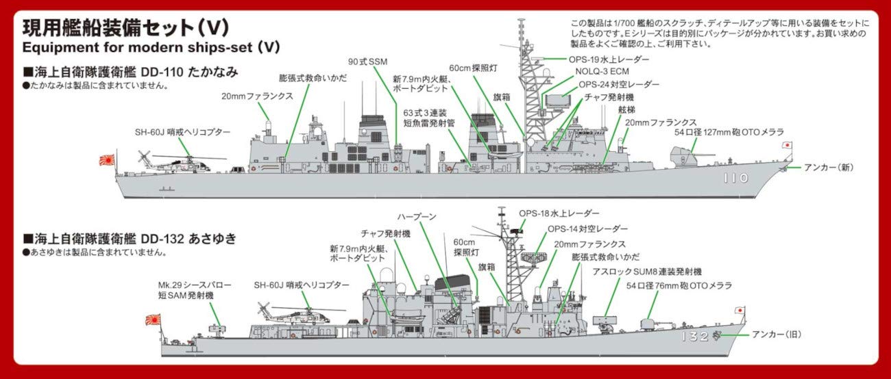 PIT-ROAD Skywave E-01 Equipment For Modern Ship V 1/700- Japan Figure Store - #1 Bring To You The Best Japanese Goods