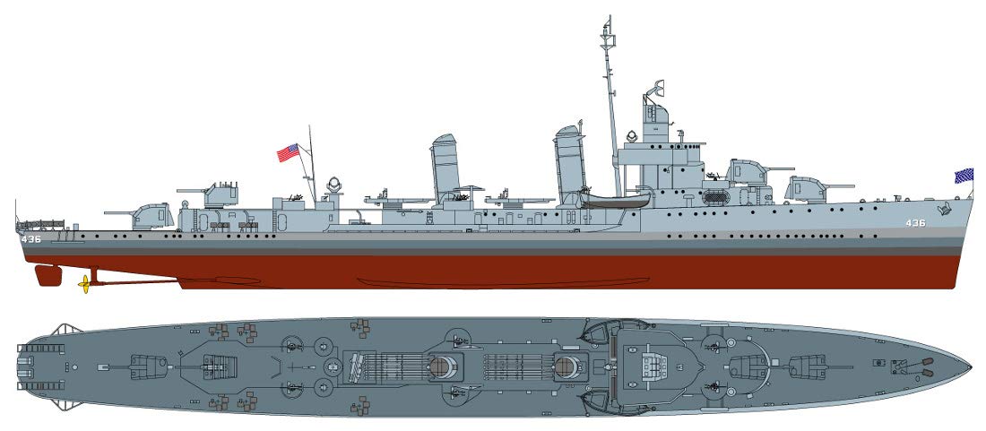 PIT-ROAD Skywave W-214 Usn Livermore Class Destroyer Dd-436 Uss Monssen 1/700 Scale Kit- Japan Figure Store - #1 Bring To You The Best Japanese Goods