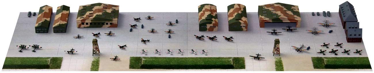 Pit Road 1/700 Sps Series Japanese Navy Air Corps Airfield Scene Paper Base (180Mm X 280Mm 2 Pieces) Plastic Model Sps02- Japan Figure Store - #1 Bring To You The Best Japanese Goods