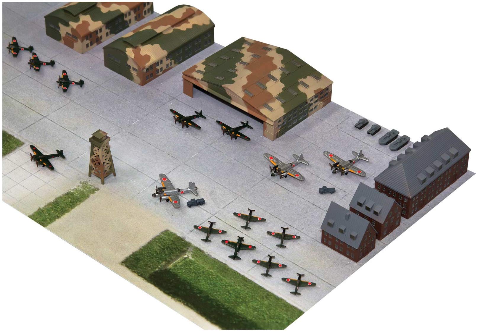 Pit Road 1/700 Sps Series Japanese Navy Air Corps Airfield Scene Paper Base (180Mm X 280Mm 2 Pieces) Plastic Model Sps02- Japan Figure Store - #1 Bring To You The Best Japanese Goods