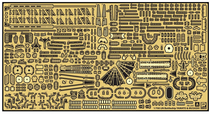 Pit-Road 1/700 Gb Series Japanese Navy Battleship Musashi Leyte Gulf Battle Genuine Upgrade Parts Set Plastic Model Parts Gb7016- Japan Figure Store - #1 Bring To You The Best Japanese Goods