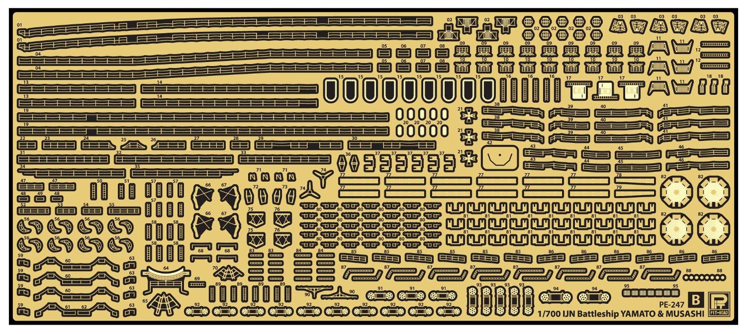 Pit-Road 1/700 Gb Series Japanese Navy Battleship Musashi Leyte Gulf Battle Genuine Upgrade Parts Set Plastic Model Parts Gb7016- Japan Figure Store - #1 Bring To You The Best Japanese Goods